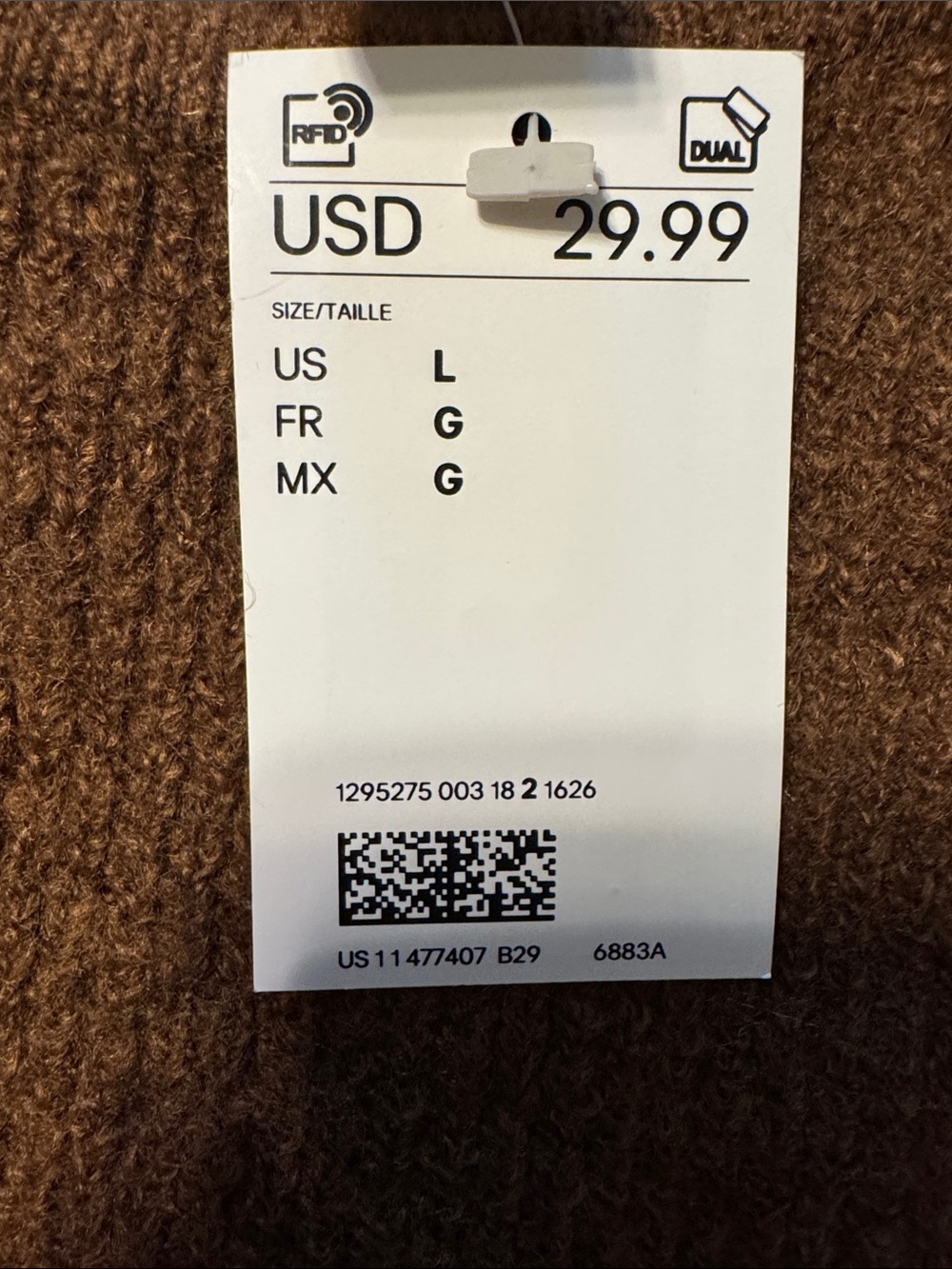H&M Brown Peplum Crewneck Sweater - Picture 2 of 5